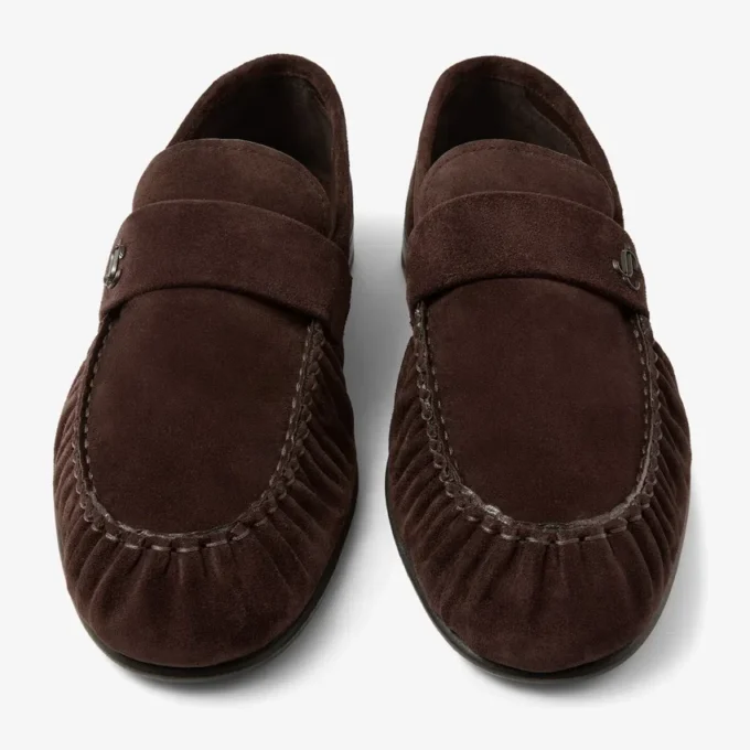 Ellis Loafer M Loafers i chokladbrunt sammet Ellis Loafer M Loafers i chokladbrunt sammet