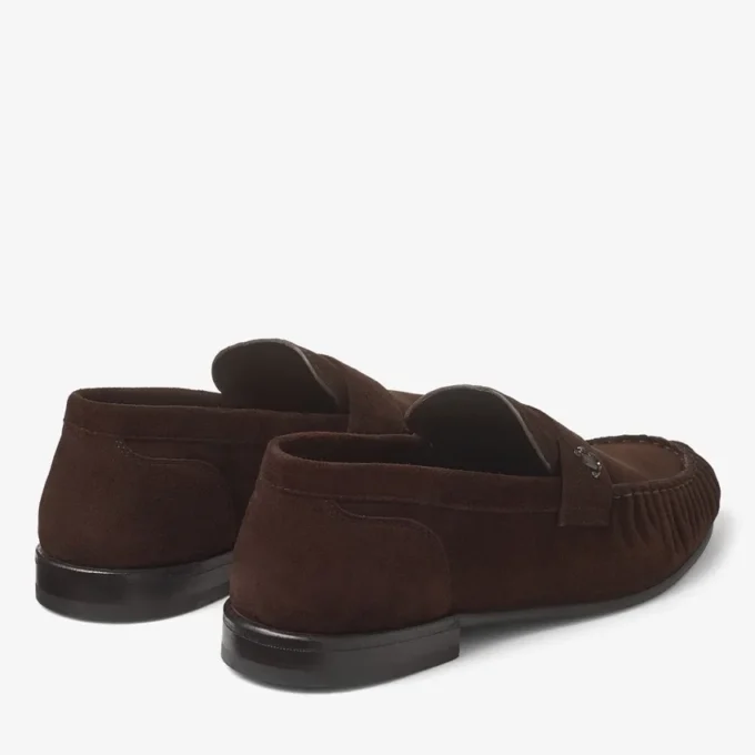 Ellis Loafer M Loafers i chokladbrunt sammet Ellis Loafer M Loafers i chokladbrunt sammet