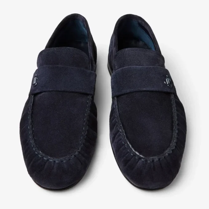 Ellis Loafer M Loafers i midnattsfärgat sammet och mocka Ellis Loafer M Loafers i midnattsfärgat sammet och mocka