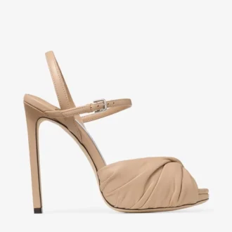 Elly 120 Chai-sandaler i mjukt handskläder och glansigt nappaläder