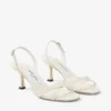 Elsy 70 Latte Nappa Leather Crossover Slingback