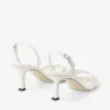 Elsy 70 Latte Nappa Leather Crossover Slingback