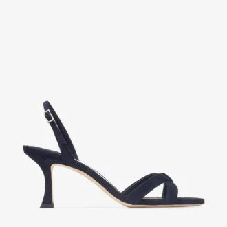 Elsy 70 marinblå mocka med slingback