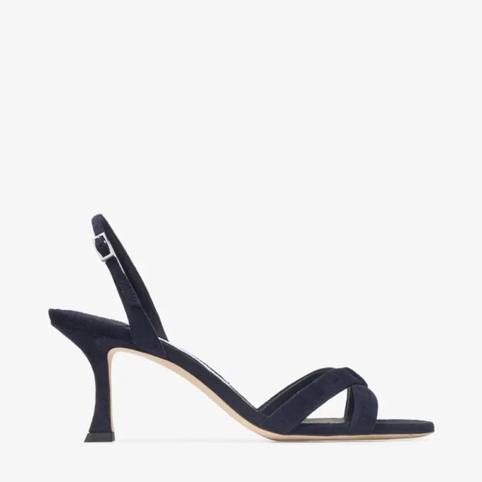 Elsy 70 marinblå mocka med slingback Elsy 70 marinblå mocka med slingback