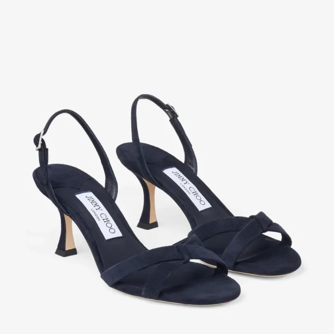Elsy 70 marinblå mocka med slingback Elsy 70 marinblå mocka med slingback