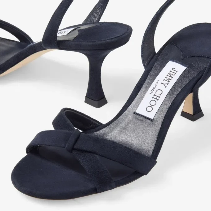Elsy 70 marinblå mocka med slingback Elsy 70 marinblå mocka med slingback