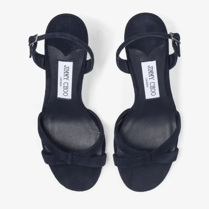 Elsy 70 marinblå mocka med slingback Elsy 70 marinblå mocka med slingback