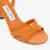Elsy 70 Sunset Orange Suede Crossover Slingbacks