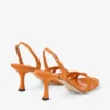 Elsy 70 Sunset Orange Suede Crossover Slingbacks