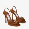 Emani 100 sandaler i tan och bärnstensfärgat mocka Emani 100 sandaler i tan och bärnstensfärgat mocka