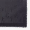 Emani svart sjal i jacquard av siden och ull