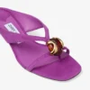 Emeri Stone 35 sandaler i violett orkidé och mörk bärnstensfärgad mocka