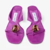 Emeri Stone 35 sandaler i violett orkidé och mörk bärnstensfärgad mocka