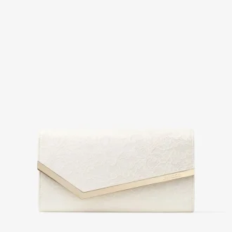 Emmie Ivory jimmy choo spetsclutch