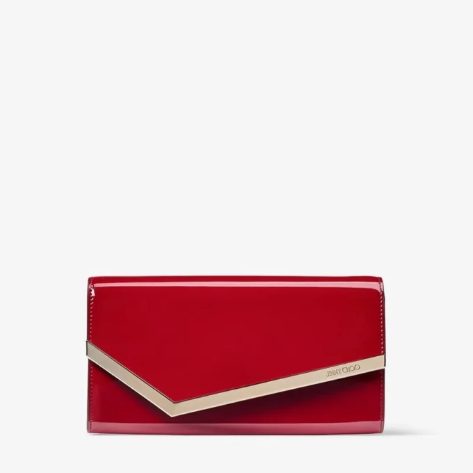 Emmie Ruby Red Clutch i lackläder Emmie Ruby Red Clutch i lackläder