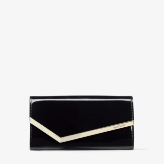Emmie svart lackläderclutch