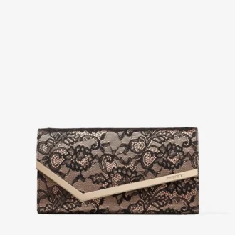 Emmie Svart och balettrosa jimmy choo spetsclutch