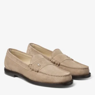 Ethan Loafer Loafer i stenfärgat sammet