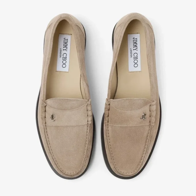 Ethan Loafer Loafer i stenfärgat sammet Ethan Loafer Loafer i stenfärgat sammet