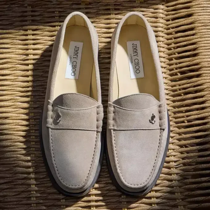Ethan Loafer Loafer i stenfärgat sammet Ethan Loafer Loafer i stenfärgat sammet