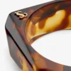 Facetterat armband Facetterat armband i sköldpaddsmönstrad akryl Facetterat armband Facetterat armband i sköldpaddsmönstrad akryl
