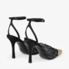 Faiz 100 svarta spetspumps från jimmy choo med spetsdetaljer i metall Faiz 100 svarta spetspumps från jimmy choo med spetsdetaljer i metall