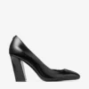 Farren 85 svarta pumps i mjukt spazzolato-läder Farren 85 svarta pumps i mjukt spazzolato-läder