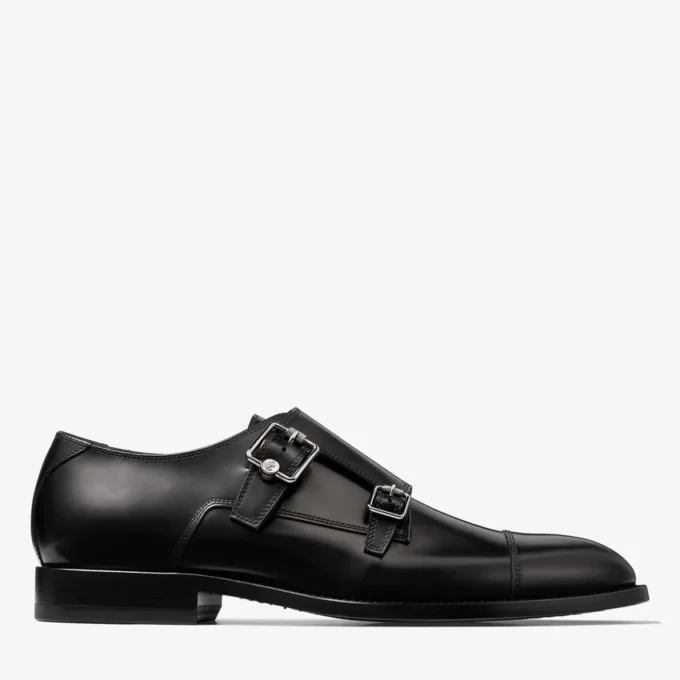 Finnion Monkstrap Svarta skor i borstat läder med monkstrap Finnion Monkstrap Svarta skor i borstat läder med monkstrap