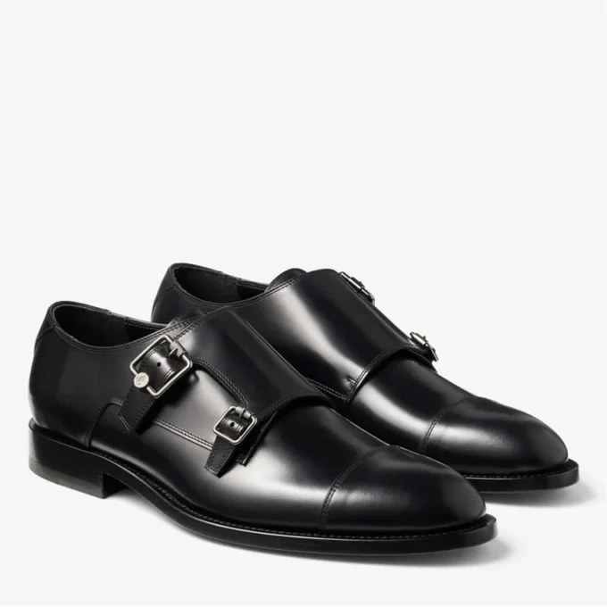 Finnion Monkstrap Svarta skor i borstat läder med monkstrap Finnion Monkstrap Svarta skor i borstat läder med monkstrap