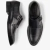 Finnion Monkstrap Svarta skor i borstat läder med monkstrap Finnion Monkstrap Svarta skor i borstat läder med monkstrap