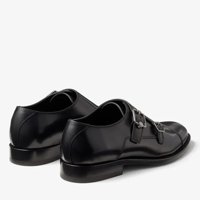 Finnion Monkstrap Svarta skor i borstat läder med monkstrap Finnion Monkstrap Svarta skor i borstat läder med monkstrap