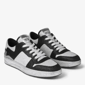 Florent M svarta sneakers i glittertyg