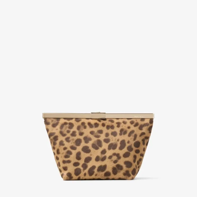 Ganache naturlig ponnyväska med leopardmönster