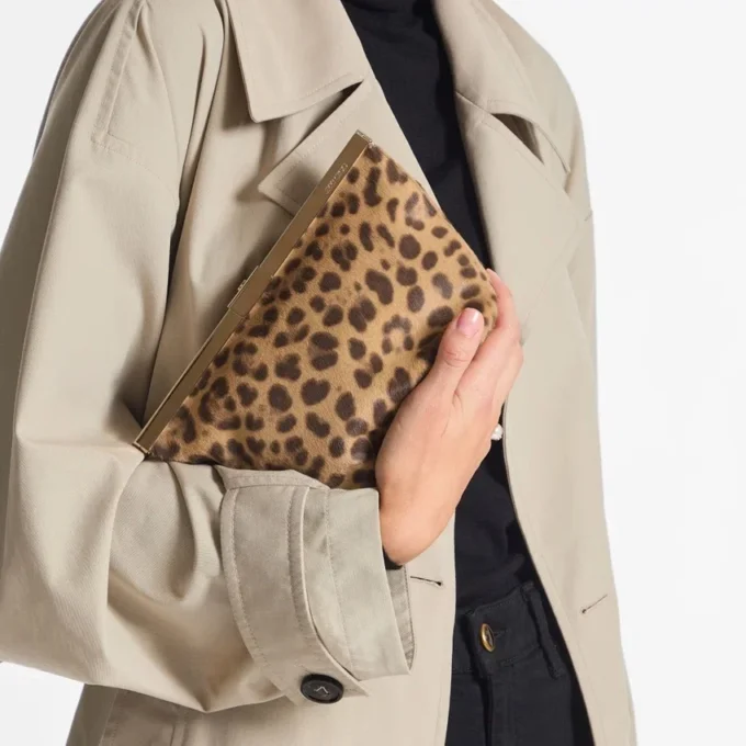Ganache naturlig ponnyväska med leopardmönster