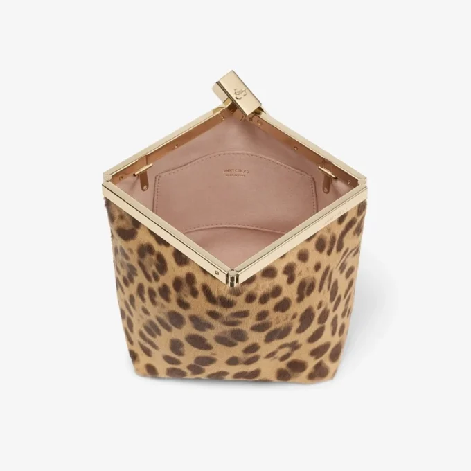 Ganache naturlig ponnyväska med leopardmönster