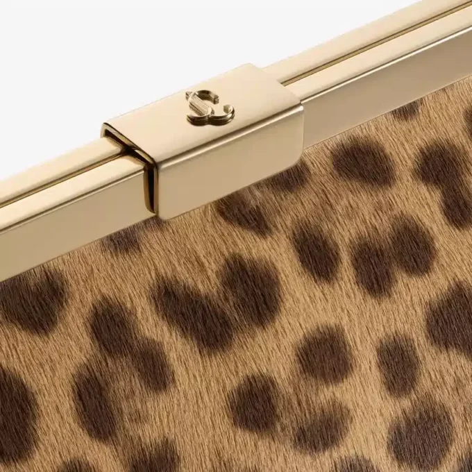 Ganache naturlig ponnyväska med leopardmönster