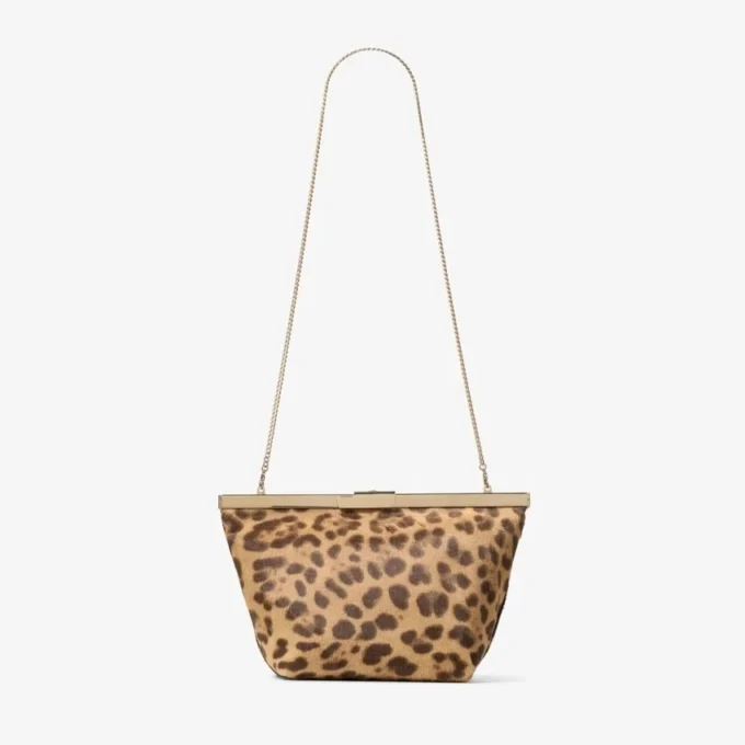 Ganache naturlig ponnyväska med leopardmönster