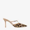 Gloria Mule 85 Mules i ponnyläder med naturligt leopardmönster Gloria Mule 85 Mules i ponnyläder med naturligt leopardmönster