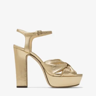 Heloise 120 sandaler med plattform i guldmetalliskt nappaläder