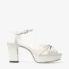 Heloise 80 Latte plattformssandaler i nappaläder Heloise 80 Latte plattformssandaler i nappaläder