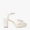 Heloise 80 sandaler i elfenbensfärgad satin Heloise 80 sandaler i elfenbensfärgad satin