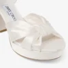 Heloise 80 sandaler i elfenbensfärgad satin Heloise 80 sandaler i elfenbensfärgad satin