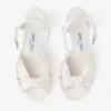 Heloise 80 sandaler i elfenbensfärgad satin Heloise 80 sandaler i elfenbensfärgad satin