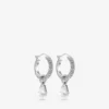 Hjärtformade örhängen i silverfinish med kristaller Hjärtformade örhängen i silverfinish med kristaller