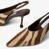 Isa 80 chokladbruna pumps i ponnyskinn med zebramönster Isa 80 chokladbruna pumps i ponnyskinn med zebramönster