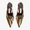Isa 80 chokladbruna pumps i ponnyskinn med zebramönster Isa 80 chokladbruna pumps i ponnyskinn med zebramönster