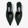 Isa 80 Slingbacks i brittiskt grönt mocka med prickiga klackar Isa 80 Slingbacks i brittiskt grönt mocka med prickiga klackar