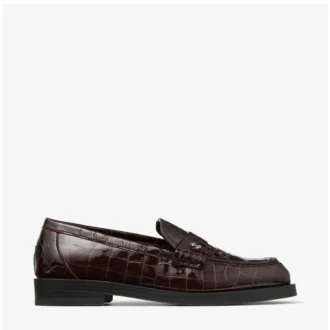Ivy Loafer Sambuco Loafers i glansigt läder med krokodilprägling