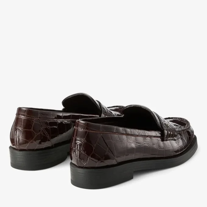 Ivy Loafer Sambuco Loafers i glansigt läder med krokodilprägling