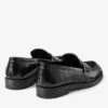 Ivy Loafer – svarta loafers i läder med krokodilprägling